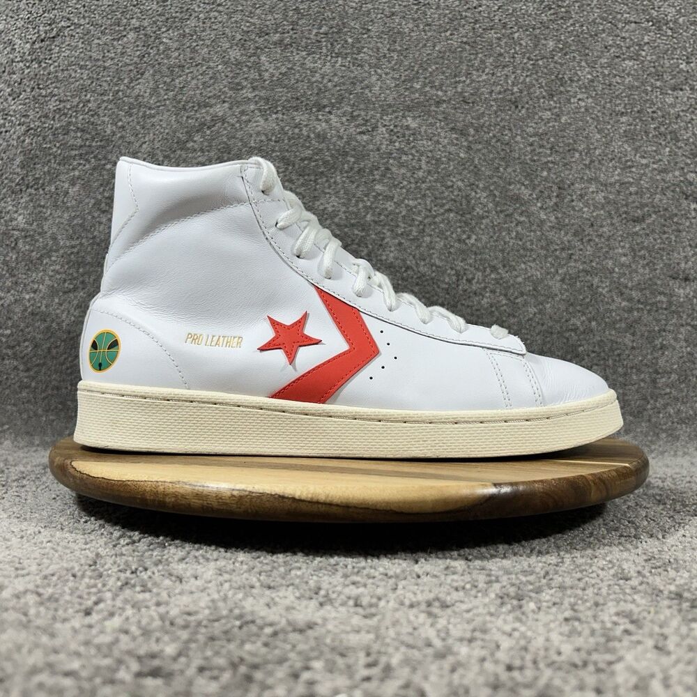 Converse Pro x Roswell Rayguns Mens Sz 9.5 White Leather Hi Athletic Shoes Used